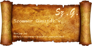Szommer Gusztáv névjegykártya