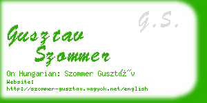 gusztav szommer business card